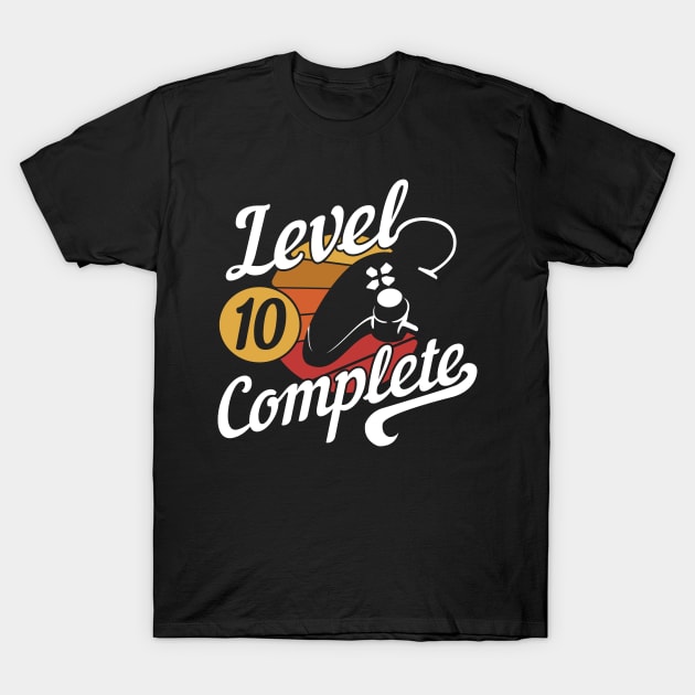 Gamer 10 Years old Level 10 Complete T-Shirt by HBfunshirts